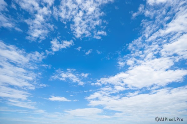 monochrome,outdoors,sky,day,cloud,blue sky,no humans,cloudy sky,scenery,reflection,blue theme,horizon