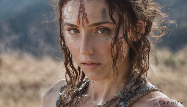 A peaceful image of a female in dynamic scene