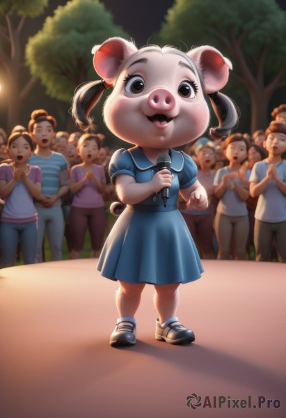 A vivid outdoors showcasing a child
