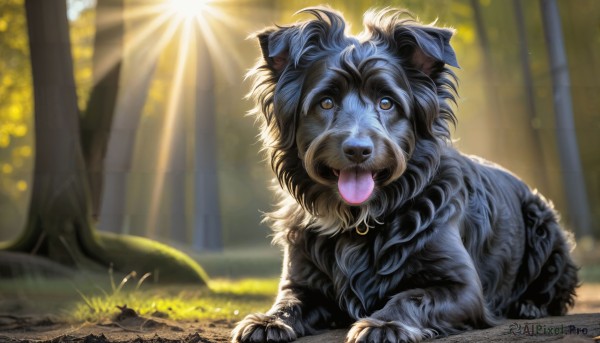 A striking day featuring the elegance of a dog
