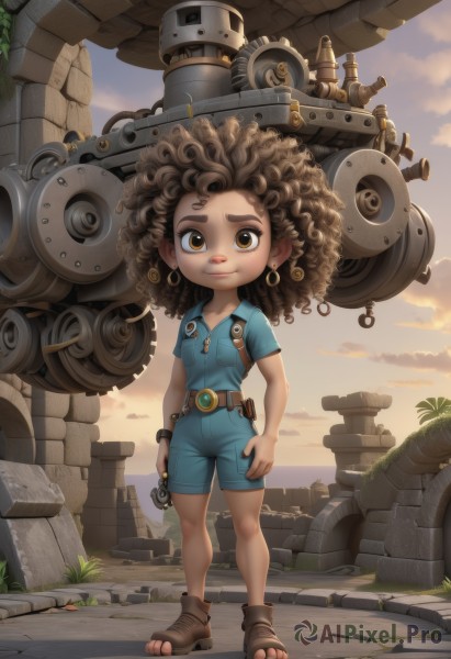 A refreshing image of a child in sunset outdoors