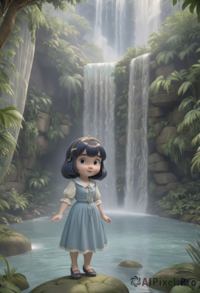 A peaceful image of a child in day