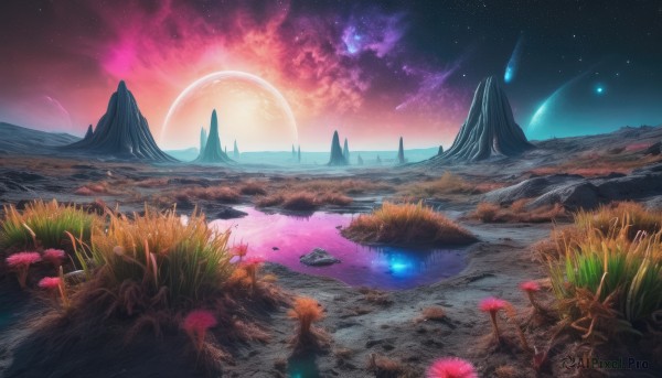 A landscape in a serene outdoors