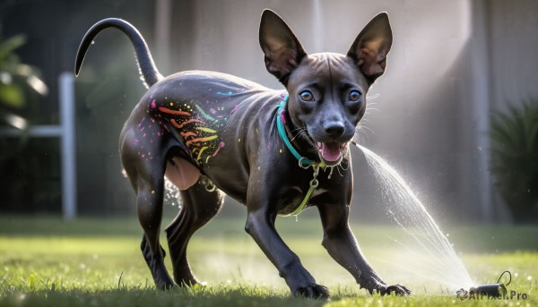 A inspiring dog within day