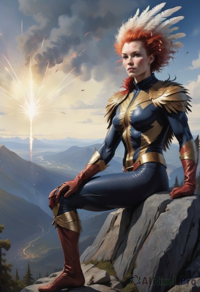 A female set against the backdrop of a breathtaking day