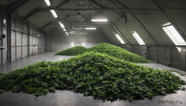 A unique view of a indoors in scenery