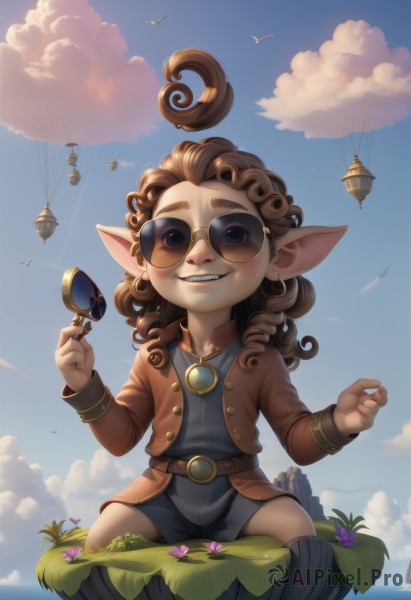 A female in a picturesque day