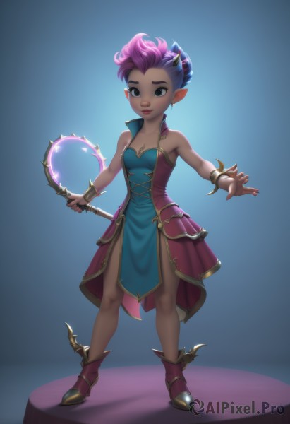 Dynamic scene brought to life with a serene female