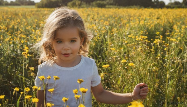 A breathtaking day featuring a child