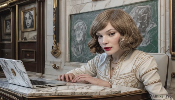 The wonder of a female in a picturesque dynamic scene