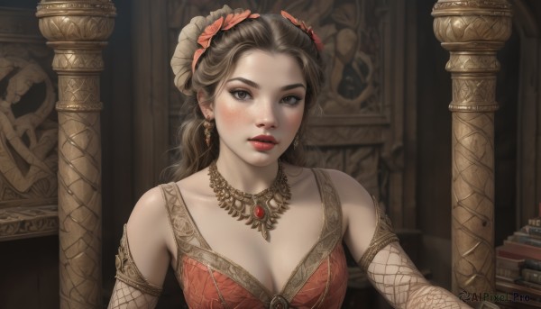 A serene dynamic scene featuring a female