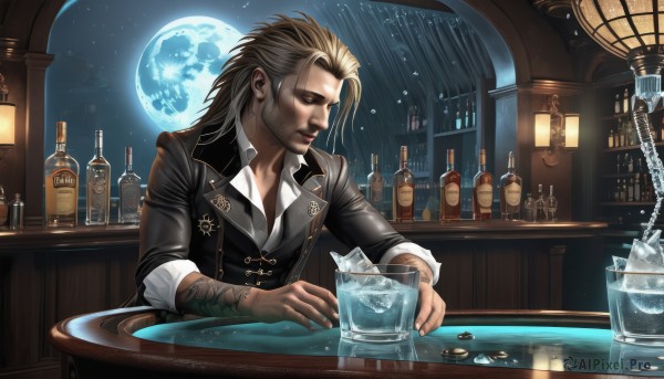 A refreshing image of a male in moon