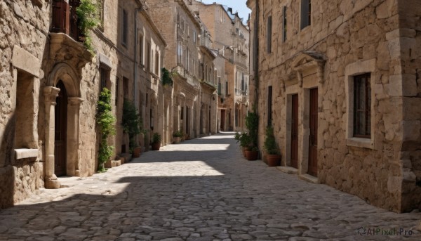 A vivid day highlighting a street