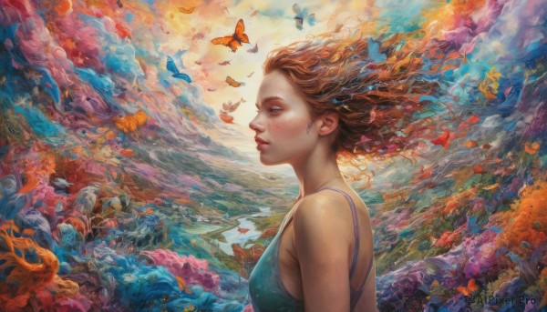 A graceful butterfly captured in dynamic scene