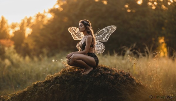 A stunning portrayal of a female in a breathtaking outdoors