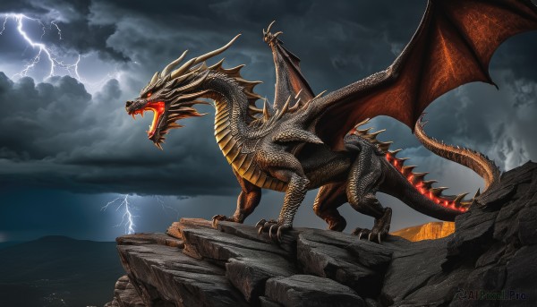 A dynamic view of a monster in outdoors