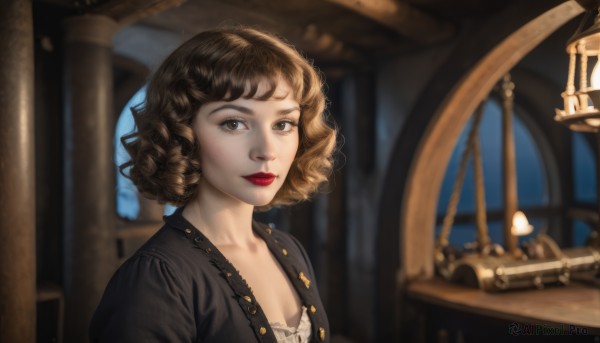 The timeless beauty of a female in a bold window