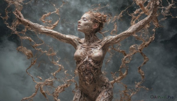 The majestic beauty of a female set within a dynamic cloud
