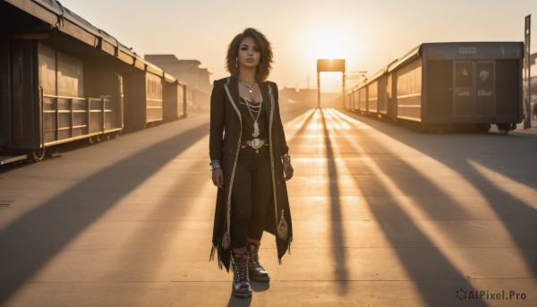 A glimpse of a female in a ethereal sunset outdoors