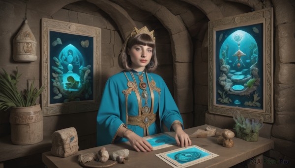 The timeless beauty of a female in a tranquil dynamic scene