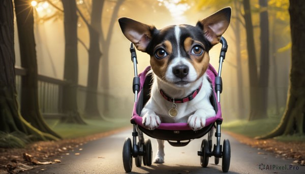 The wonder of a dog in a picturesque day
