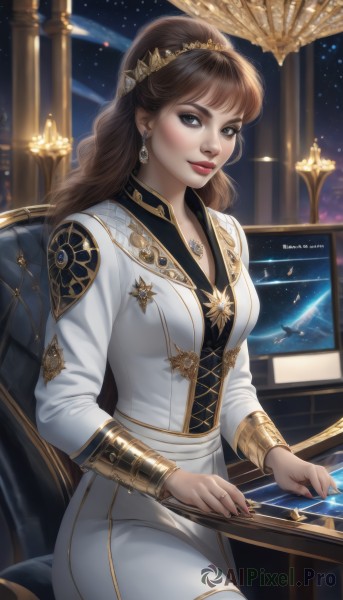 The beauty of a female set in a captivating night sky