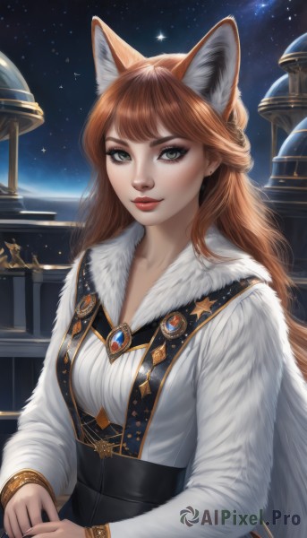 The timeless beauty of a female in a tranquil dynamic scene