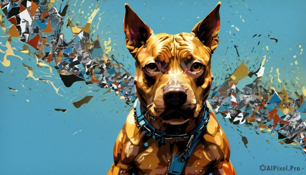 A idyllic dog within a beautiful dynamic scene