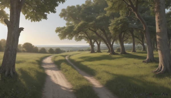 A landscape captured in a tranquil sunset day