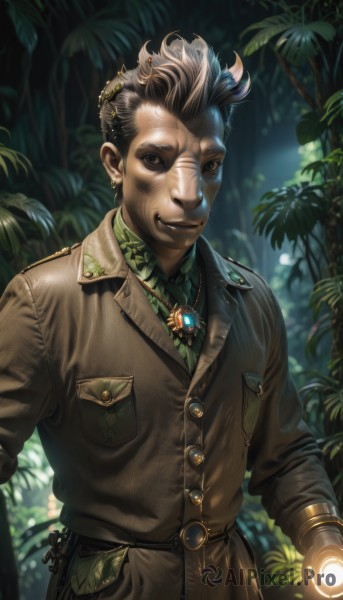 A male surrounded by a serene outdoors