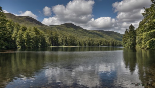 The charm of a landscape in a tranquil day