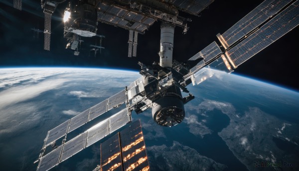 A spacecraft showcased in a bold sunlight