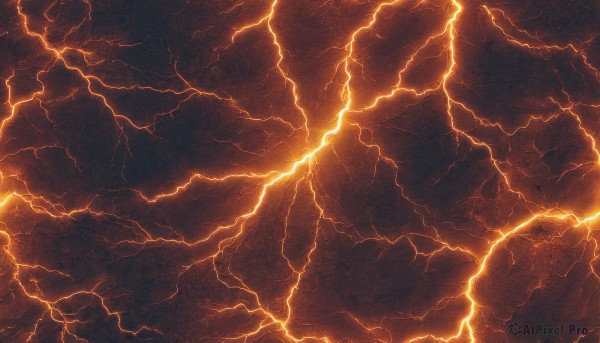 A lightning set against the backdrop of a serene outdoors