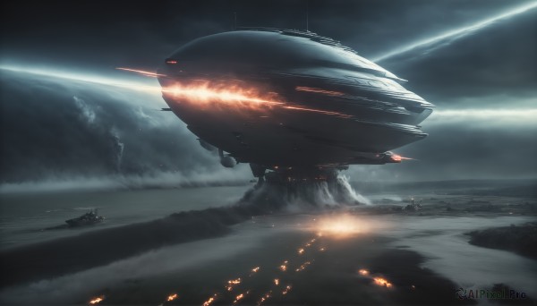 The wonder of a spacecraft in a picturesque fiery outdoors