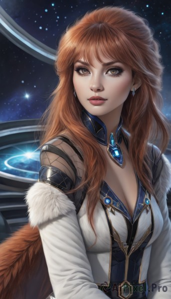 A stunning portrayal of a female in a breathtaking dynamic scene