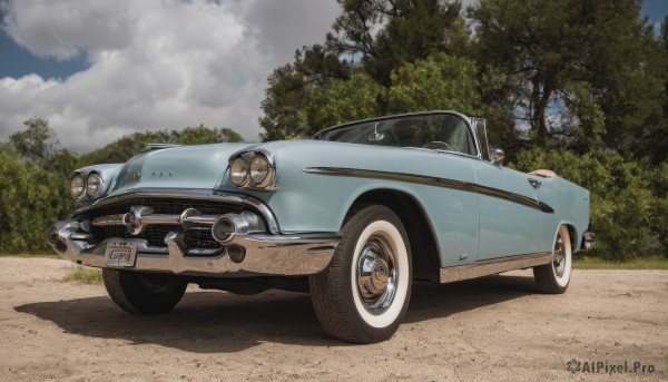 The elegance of a motor vehicle in a idyllic day