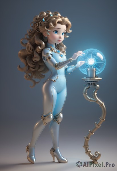 A peaceful image of a cyborg in dynamic scene