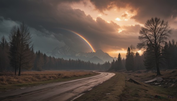 The timeless beauty of a landscape in a bold sunset outdoors