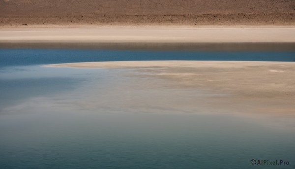 outdoors,artist name,signature,water,no humans,shadow,ocean,beach,scenery,reflection,sand,shore,sky,day,cloud,blurry,blue sky,bird,horizon,waves