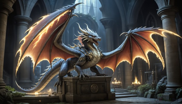 Fiery moon brought to life with a captivating monster