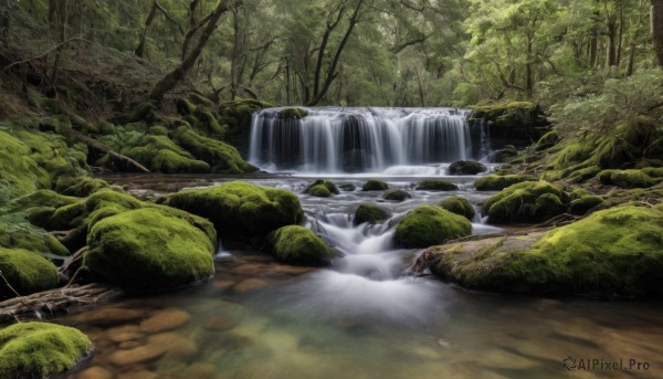 Image of a waterfall in a beautiful day