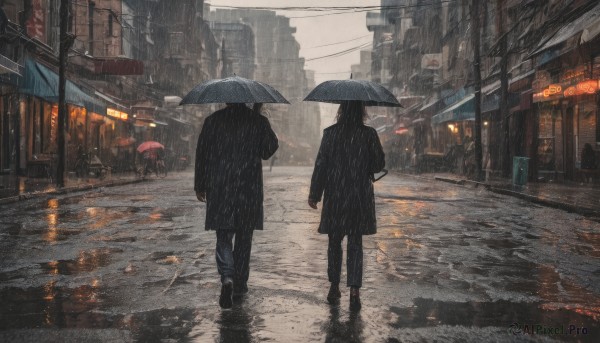 A stunning male within a beautiful rainy outdoors