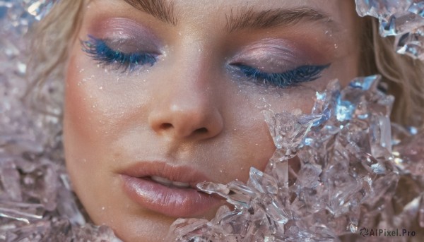 The serene presence of a female in a lush dynamic scene