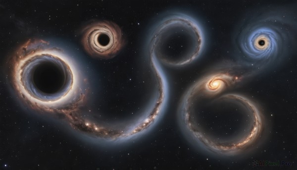 A galaxy in a serene scenery