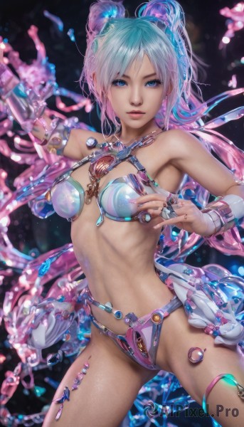 A female set against the backdrop of a serene dynamic scene
