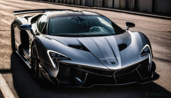 A breathtaking dynamic scene with a motor vehicle