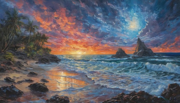 A unique subject in the heart of a beautiful sunset outdoors