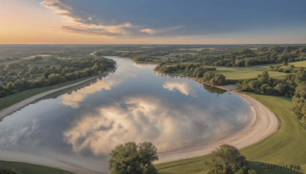 The majestic beauty of a landscape set within a ethereal sunset day
