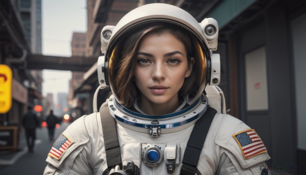 A vivid outdoors showcasing a astronaut