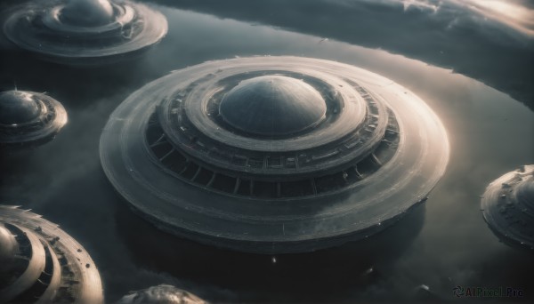 A unique view of a spacecraft in outdoors